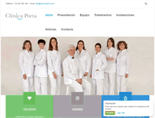 Tablet Screenshot of clinicaporta.com